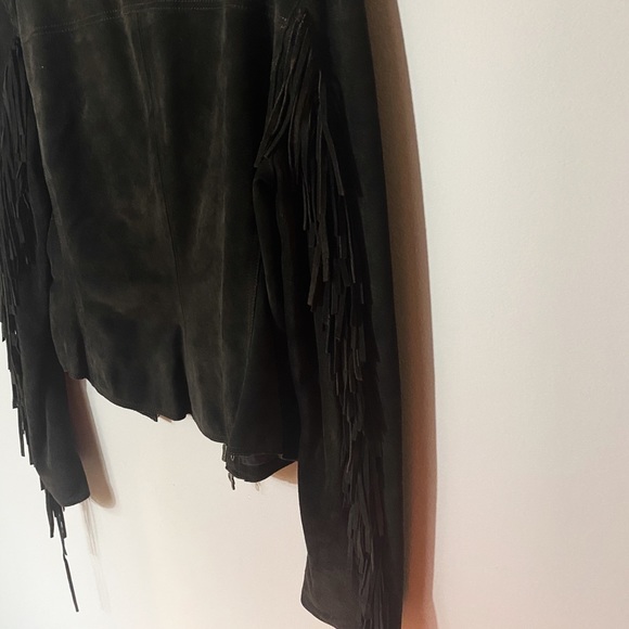 Jennifer Lopez dark brown leather fringe jacket - Picture 6 of 6